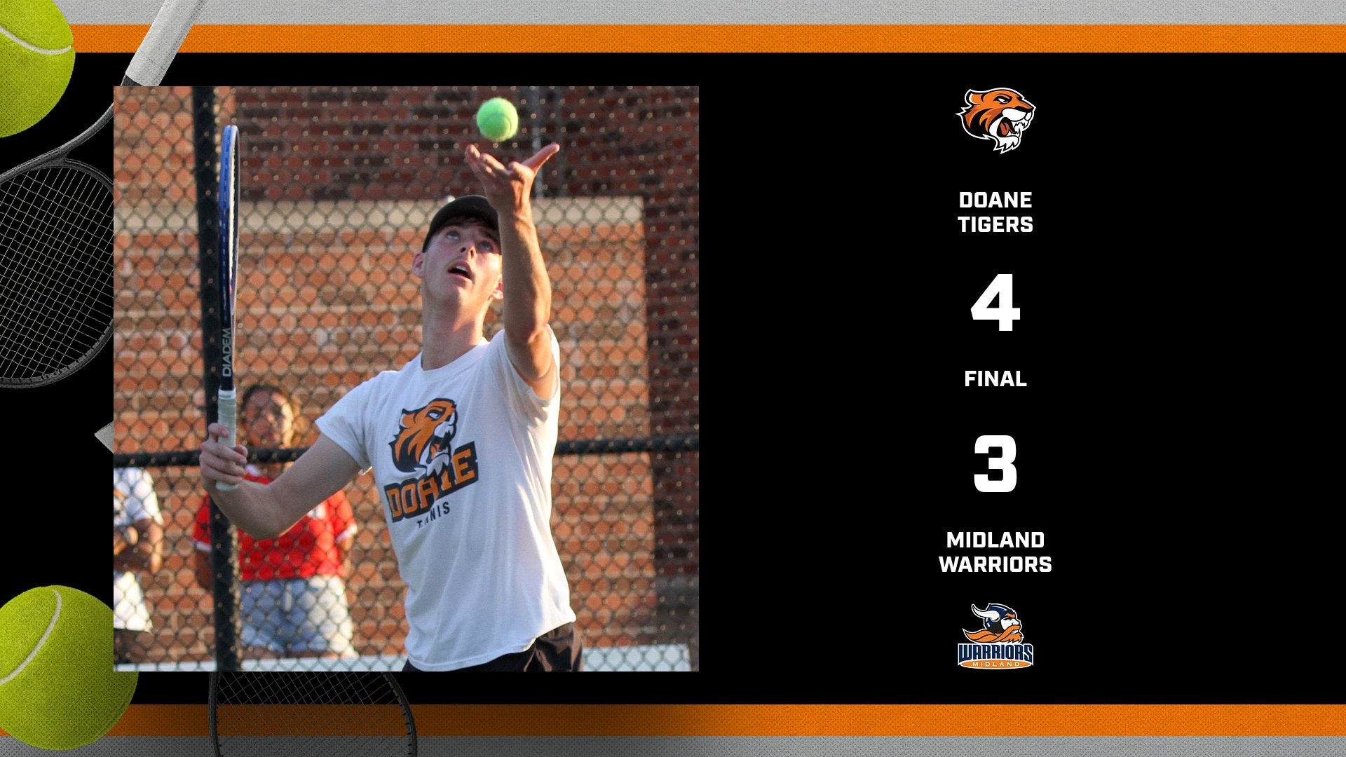 Men's Tennis Knocks Off Midland in GPAC Matchup