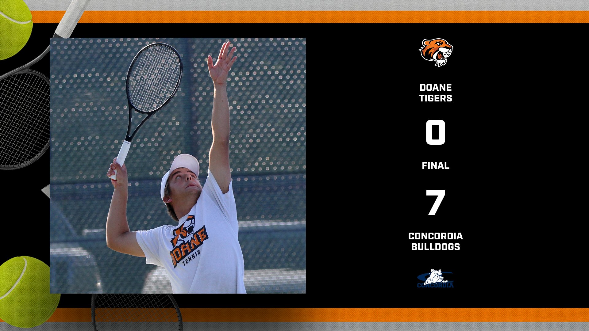 Men's Tennis Closes Regular Season with Concordia