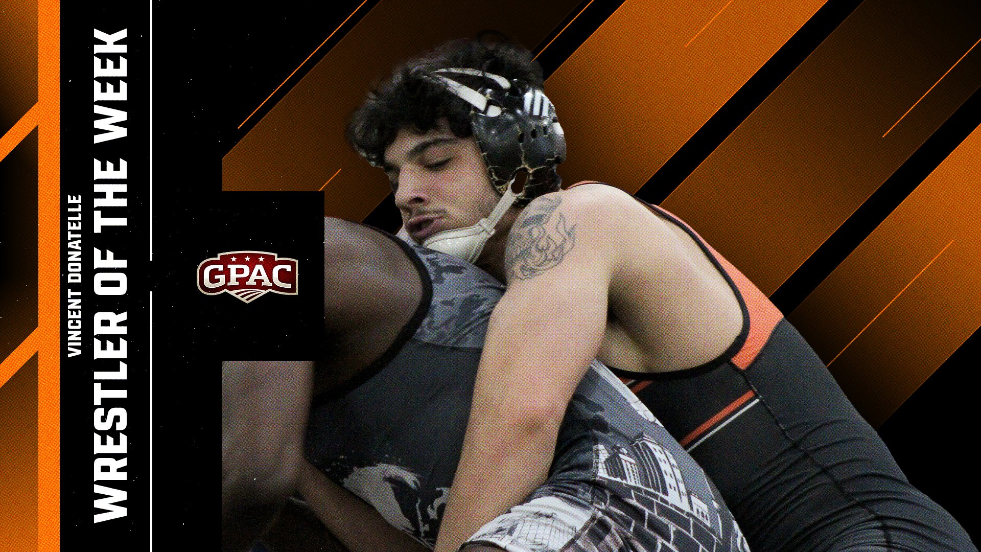 Donatelle Pins Way to GPAC Men's Wrestler of the Week Honor