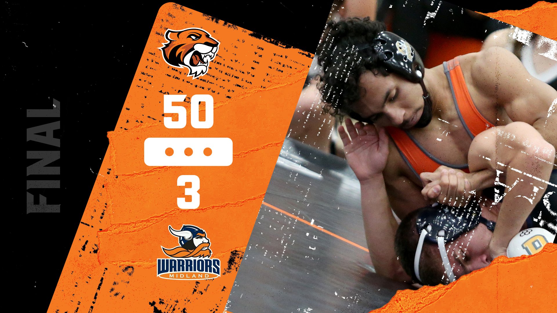 Men's Wrestling Wins on Road Over Midland