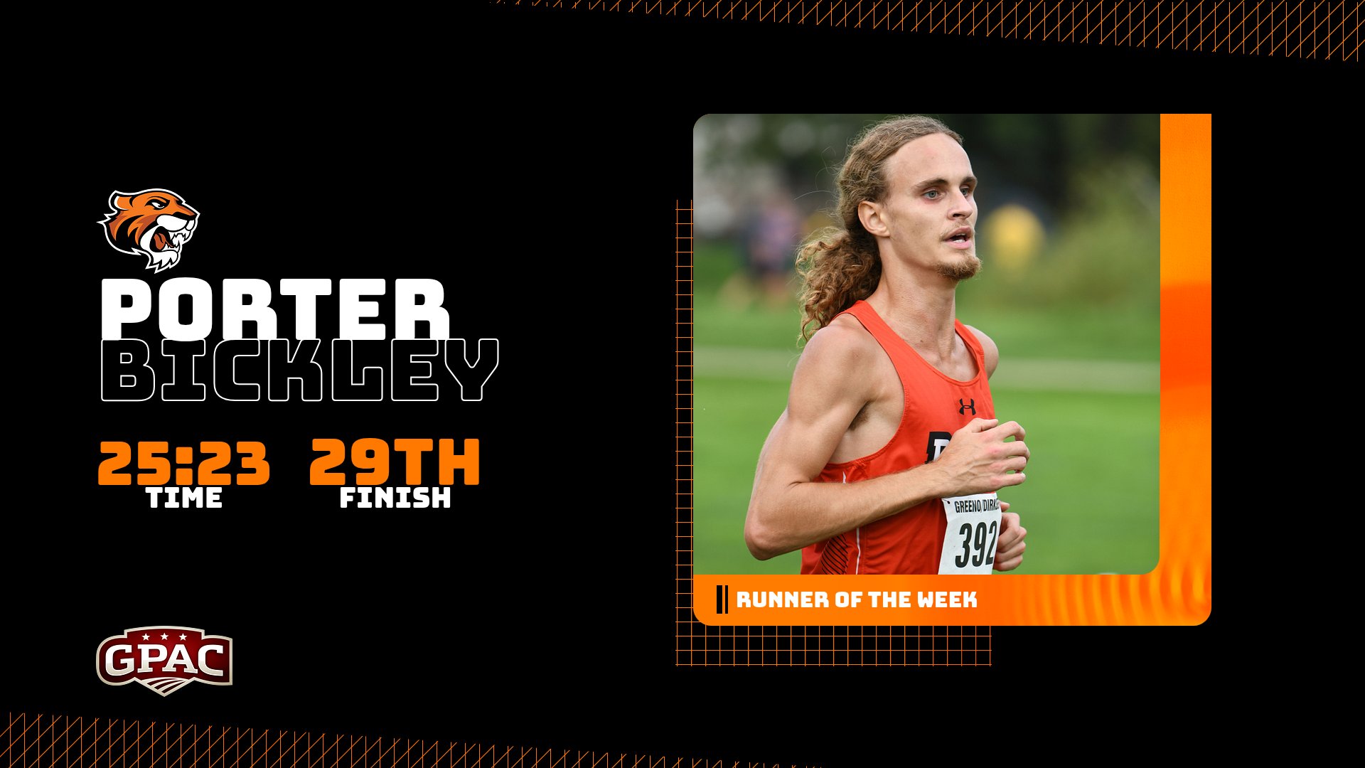 Bickley Named GPAC Runner of the Week