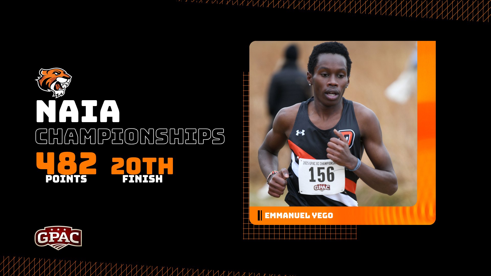Men's Cross Country Places 20th at NAIA Championships
